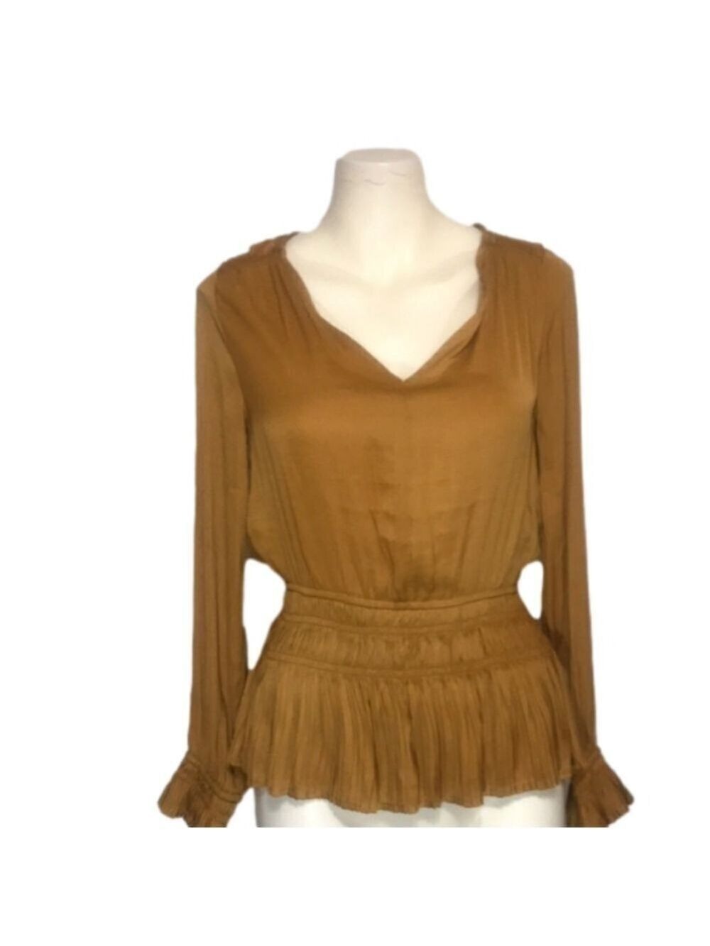 NWT Philosophy V-Neck Smock Waist Top Size XS